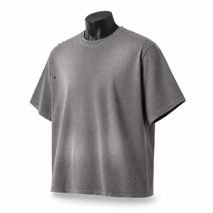 Camiseta Extra Grande para Hombre, 100% Algodón, Lisa, para Impresión Personalizada, Línea de Suministro de Ropa al Por Mayor de Alta Calidad - Product Image 3