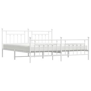 Cadre de lit en acier blanc thermolaqué de 76,0 x 80,0 pouces, lits métalliques industriels - Product Image 4