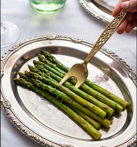 Antique Gold Jali Cutwork Salad Servers Set Stainless Steel With Antique Gold PVD For <b>Gift</b> <b>Hamper</b> Special Events And Restaurant - Product Image 5