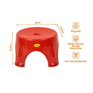Taburete de ducha de plástico impermeable de perfil bajo, banco reposapiés antideslizante para baño y lavandería con ranura para colgar. - Product Image 4