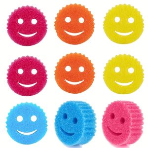 Set di spugne per lavare i piatti da 4/8 pezzi, di vari colori, antigraffio, multiuso, in schiuma polimerica. - Product Image 1