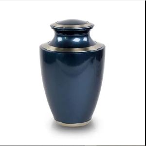 Urn for Funeral <b>Memorial</b> Engraved Purple Color Brass Cremation Urn with Keepsake & Candle Holder Elegant - Product Image 6