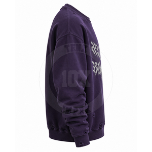Sudadera de algodón mezclado de talla grande para hombre, fabricada en fábrica, en stock, cómoda, diseño único con pedrería. - Product Image 4