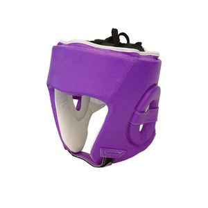 High Quality PU Leather Round Boxing <b>Head</b> Guard Customizable for <b>Training</b> Unisex Breathable Custom Brand - Product Image 3