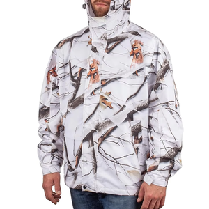 Veste de chasse réversible unisexe haut de gamme en softshell imprimé, 100 % polyester, coupe-vent et imperméable, pour la vente en gros - Product Image 4