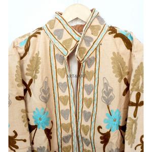 Vente en gros – Nouvelle veste brodée 100 % cotone pour femme – Écologique, respirante, épaisse, style rétro automne/hiver - Product Image 2