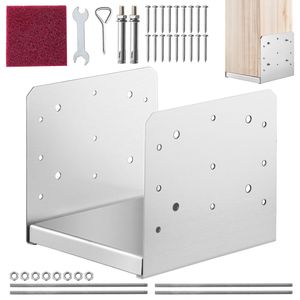 Base per Palo Regolabile in Acciaio Inossidabile 8x8 Pollici, 1 Pezzo, Base per Palo Regolabile per Padiglione D 7.8x7.3 Pollici Interna - Product Image 6