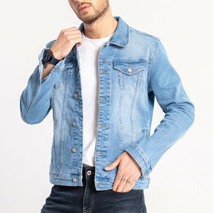 2024 Vintage High Quality Denim Jackets for <b>Men</b> New Fashion Plain Jeans Jackets Wholesale Online Sale for Winter Season - Product Image 4