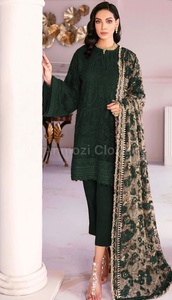 Vestido de gasa bordado, novedad, indio, paquistaní, oferta, 2021 - Product Image 4