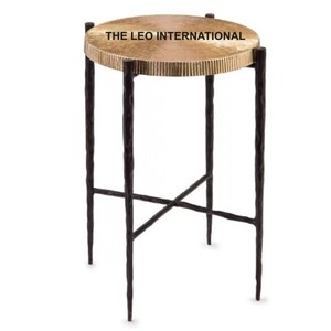 Mesa de Centro de Vidrio Transparente para Sala de Estar, Hogar, Hotel, Restaurante, Mesa Auxiliar de Aluminio Plateado con Base en Forma de Árbol - Product Image 6