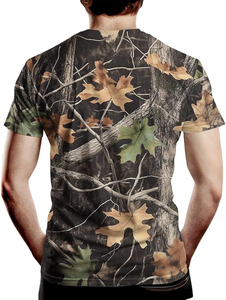เสื้อยืดลายพรางสำหรับล่าสัตว์แบบ OEM สำหรับผู้ชาย เสื้อยืด Realtree Camo ระบายอากาศได้ดี เหมาะสำหรับกิจกรรมกลางแจ้งและยุทธวิธี - Product Image 2