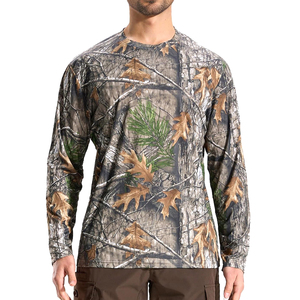 Camisetas y Tops de Cuello Redondo, Diseño Novedoso, Personalizables, de Tela Suave, Transpirables, con Cuentas, de Poliéster y Algodón, Ideales para Caza - Product Image 1