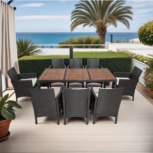 NUEVO Juego de Comedor para Jardín IPRO 2026 de Primera Calidad, Muebles de Mimbre de Ratán PE de Estilo Moderno, Resistentes a la Intemperie, Lavables con Protección UV - Product Image 2