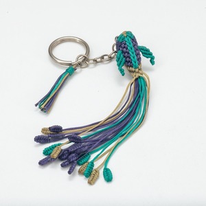 Handmade Fish Shape Macrame Keychain Decorative Object For Stylish Bag Charm Styling And Car Mirror Hanging Decoration - Product Image 4