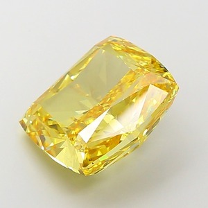 Diamant de laboratoire CVD de haute qualité 10.11 CT, taille coussin, jaune vif fantaisie, VS1, EX Cut, en vrac, stock fournisseur - Product Image 3