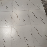 Carreaux de sol en céramique imprimés numériquement 600x600mm, surface effet sucre, couleur blanche, pour villa moderne, 60 x 60 CM