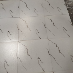 Carreaux de sol en céramique imprimés numériquement 600x600mm, surface effet sucre, couleur blanche, pour villa moderne, 60 x 60 CM - Product Image 5