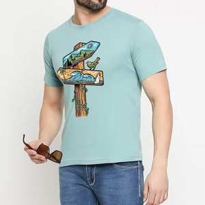 Camisetas de Hombre de Alta Calidad, Estilo Hip Hop, Manga Corta, 100% Algodón, Tejido de Punto, Impresión DTG, Serigrafía Gráfica, Secado Rápido, Transpirables - Product Image 4