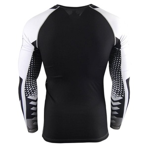 Digital Print Customized Logo New Arrival Make Your Own <b>Men</b> <b>Compression</b> <b>Shirts</b> Breathable Spandex/Polyester Full Sleeve - Product Image 2