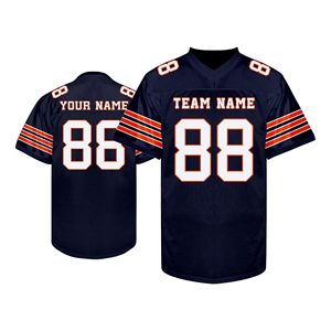 Maillot de football américain streetwear en polyester écologique ventilé, impression DTF personnalisée, fournisseur pour commandes en gros - Product Image 1