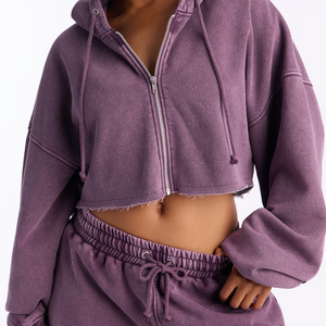 Ensemble 2 pièces de haute qualité pour femme : short de survêtement et sweat à capuche délavé à l'acide, respirant, écologique, style streetwear, idéal pour l'été - Product Image 4
