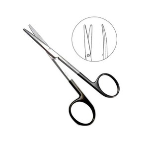 High Grade Dissecting Scissors Strabismus Scissors Curved TC Blunt Blunt 115 mm 4 12 Inch Scissors - Product Image 4