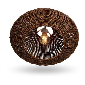100% Natural Woven Banana Fiber Hanging Lamp Pendant Light Boho Chic Straw Chandelier For Coastal Resort Hotel Restaurants - Product Image 3
