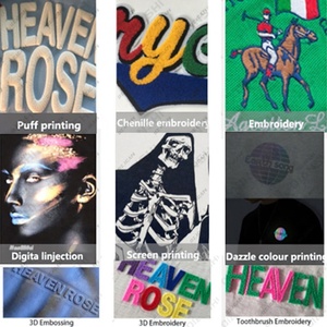 Oversized Double Layer Graphic Long Sleeve Tee Y2K Gothic Mesh Sleeve Heavy Cotton Streetwear Wholesale - Product Image 6