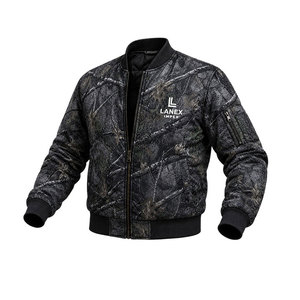 Custom Black Camo Quilted Bomber <b>Jacket</b> for Men Women <b>Zip</b> <b>Up</b> Flight <b>Jacket</b> Windproof Winter Hunting Outdoor Tactical <b>Jacket</b> OEM - Product Image 2