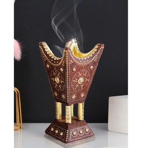 Elegante Quemador de Incienso de Madera con Diseño Dorado, Porta Incienso Árabe, Decoración de Lujo - Product Image 2