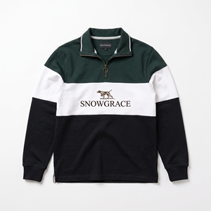 Veste à col montant Snowgrace pour homme, à blocs de couleur, avec fermeture éclair quart de tour, manches longues, logo brodé, coupe classique, toutes saisons, en polyester - Product Image 1