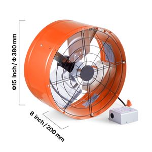 Ventilatore da Soffitta a Montaggio a Gable da 15 Pollici con Termostato Regolabile e Griglia Esterna, 1650 CFM, per Raffreddamento Ambienti fino a 236 m² - Product Image 5