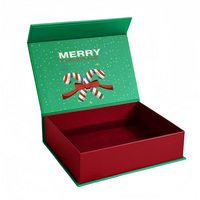 Boîtes cadeaux en carton rigide avec logo personnalisé et fermeture magnétique doublure éponge série de cadeaux en papier de Noël personnalisés