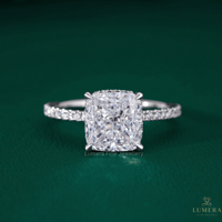 Anillo Solitario con Diamante Cultivado en Laboratorio, Corte Brillante, Chapado en Oro de 18K, Calidad VVS-VS, Certificado IGI, para Boda y Compromiso