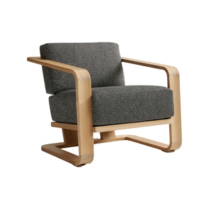 Sillón de Exterior Moderno, Estructura Curva Escultural de Teca Sólida, Base Flotante, Cojines Gruesos Acolchados, Asientos de Lujo para Resorts - Product Image 4