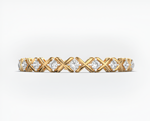 Bracelet de luxe pour femme en diamant synthétique plaqué or, coupe ronde brillante, avec accent de diamant fantaisie - Product Image 4