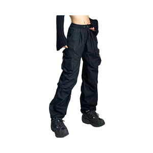 Pantalones cargo de paracaídas de gran tamaño para mujer, ropa de calle Vintage Y2k Hip Hop, joggers de pierna ancha, ropa tecnológica, pantalones de chándal holgados - Product Image 1
