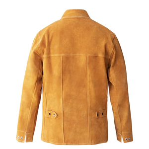 Chaqueta de Soldadura de Cuero, Resistente al Calor, de Piel de Vaca, con Logotipo y Talla Personalizados, para Trabajo Pesado - Product Image 2