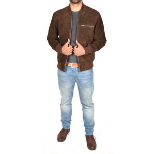 2026 High Quality Slim Fit Wholesale Factory Price Zipper <b>Suede</b> Leather <b>Jacket</b> - Product Image 5