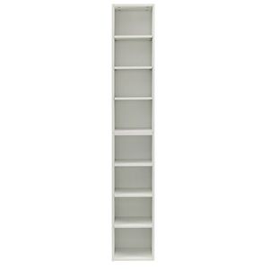 8 Tier Media Tower Rack Adjustable <b>Shelves</b> CD DVD Slim Storage Cabinet <b>Tall</b> <b>Narrow</b> Bookcase Display Bookshelf for Home Office - Product Image 5