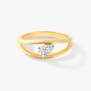 Anillo de Diamante Cultivado en Laboratorio con Certificación IGI, Oro Amarillo de 9K, Corte Pera, 1CT, VS1, Color FG, Joyería Fina de Lujo para Mujer, Anillo de Compromiso - Product Image 1
