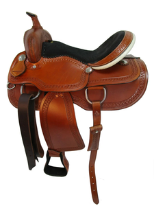 Silla de Montar Western de Cuero Genuino Hecha a Mano Premium para Caballos, Equipo de Equitación para Ranch, Trail, Barrel Racing y Roping, Directo de Fábrica - Product Image 1