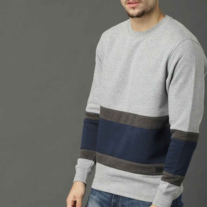 Sudadera de Cuello Redondo para Hombre, Diseño Color Block, Corte Regular, Tejida, Informal, para Otoño - Product Image 6