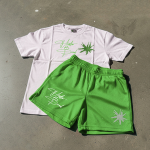 Custom <b>Screen</b> Print High Quality Men's 100% Cotton T-shirts and Shorts Set Men Oversized 2 Pieces Blank t Shirt Sets - Product Image 2