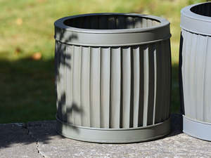Jardinières en métal pour extérieur, jardinières en zinc décoratives, vente en gros de jardinières arrondies, pots décoratifs pour jardin - Product Image 3