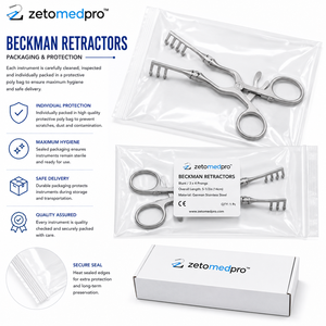 Rétracteur auto-serrant Beckman 3x4 à pointes multiples, plusieurs longueurs, ZETOMEDPRO, ensemble d'instruments chirurgicaux orthopédiques manuels - Product Image 6