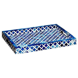 Bandeja de Servir de Madera Estilo Marroquí con Incrustaciones de Mosaico Multicolor Vibrante, Plato Decorativo Único para Cocina y Comedor - Product Image 6