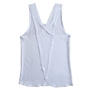 Women Tank <b>Top</b> for Gym Workout Criss <b>Cross</b> Back Breathable Knitted Spandex Polyester Solid Color Fitness Tank <b>Top</b> - Product Image 3