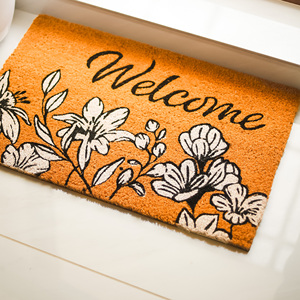 พรมเช็ดเท้าใยมะพร้าวพิมพ์ลายพรีเมียม FloraWelcome พร้อมแผ่นรอง PVC |   พรมปูพื้นลายดอกไม้สำหรับต้อนรับ - Product Image 2
