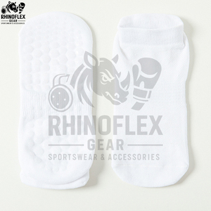 Nuevas llegadas: Calcetines de agarre sin costuras con logo personalizado, calcetines de yoga antideslizantes para pilates, calcetines de compresión de algodón tipo tubo, calcetines de rizo. - Product Image 6